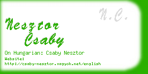 nesztor csaby business card